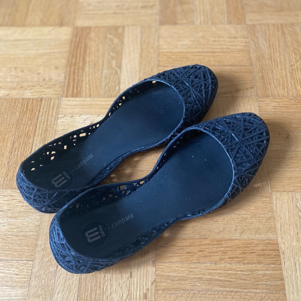 Melissa + Campana lace cut work ballerina flat
